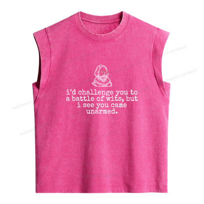 Pagewing Funny Drama Women's Washed Tank Top