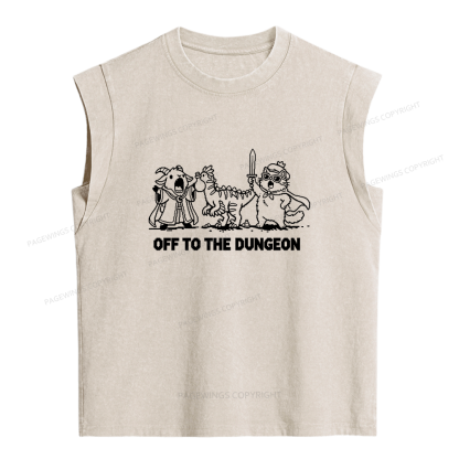 Pagewing Off To The Dungeon Women's Washed Tank Top