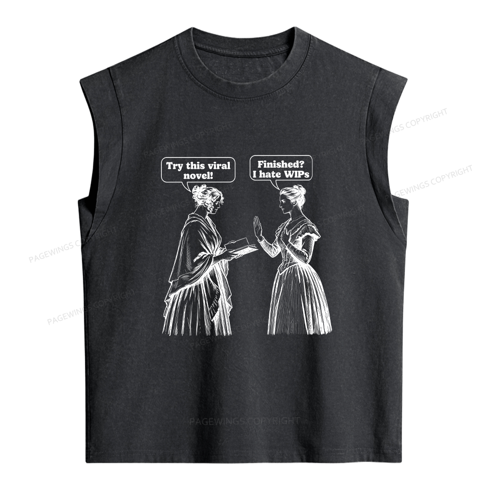 Pagewing Work in Progress Women's Washed Tank Top