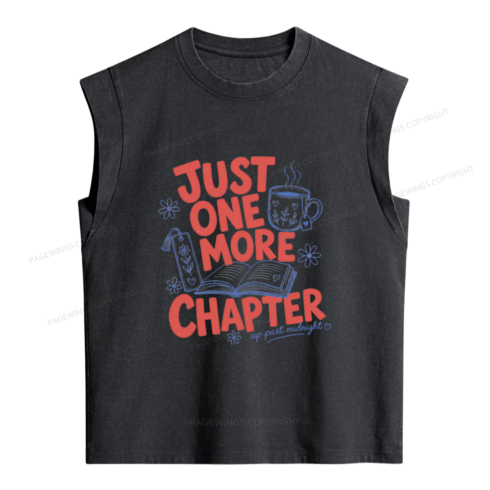 Pagewing Just One More Chapter Women's Washed Tank Top