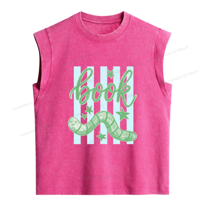 Pagewing Reading Lover Women's Washed Tank Top