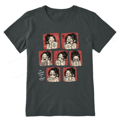 Pagewings Emotional Stages Of Reading Bookish Unisex Classic T-shirt