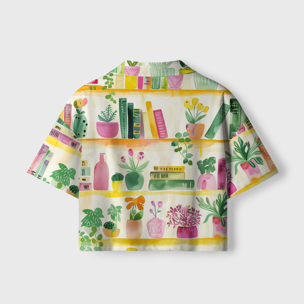 Pagewings Book Lover Women's Camp Shirt