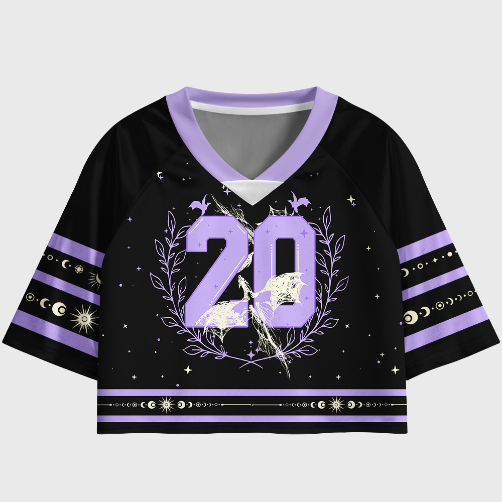 Pagewings Fantasy Novel Lovers Women's Cropped Jersey