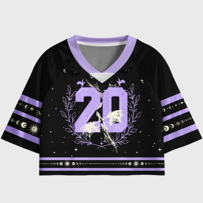 Pagewings Fantasy Novel Lovers Women's Cropped Jersey