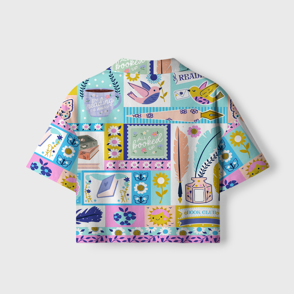 Pagewings All Booked Up Women's Camp Shirt