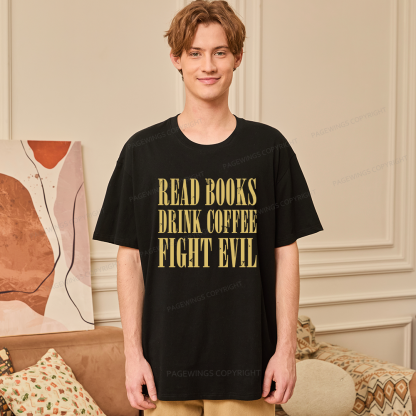 Pagewings Read Books Drink Coffee15851 Bookish Unisex Classic T-shirt