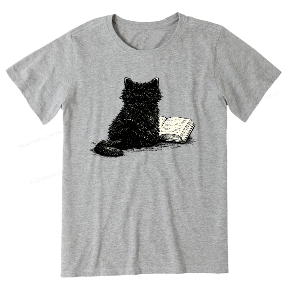 Pagewings Reading Cat Book Lover15363 Bookish Unisex Classic T-shirt