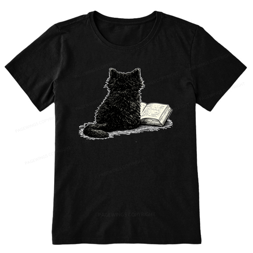 Pagewings Reading Cat Book Lover15363 Bookish Unisex Classic T-shirt