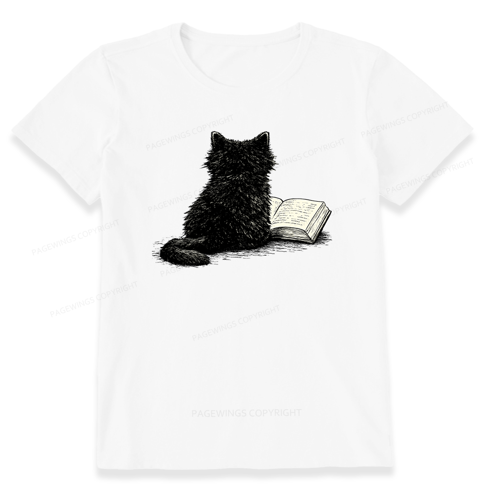 Pagewings Reading Cat Book Lover15363 Bookish Unisex Classic T-shirt