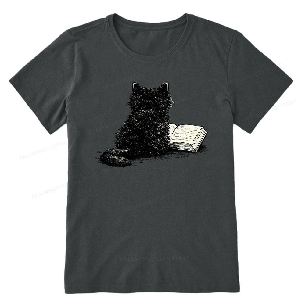 Pagewings Reading Cat Book Lover15363 Bookish Unisex Classic T-shirt