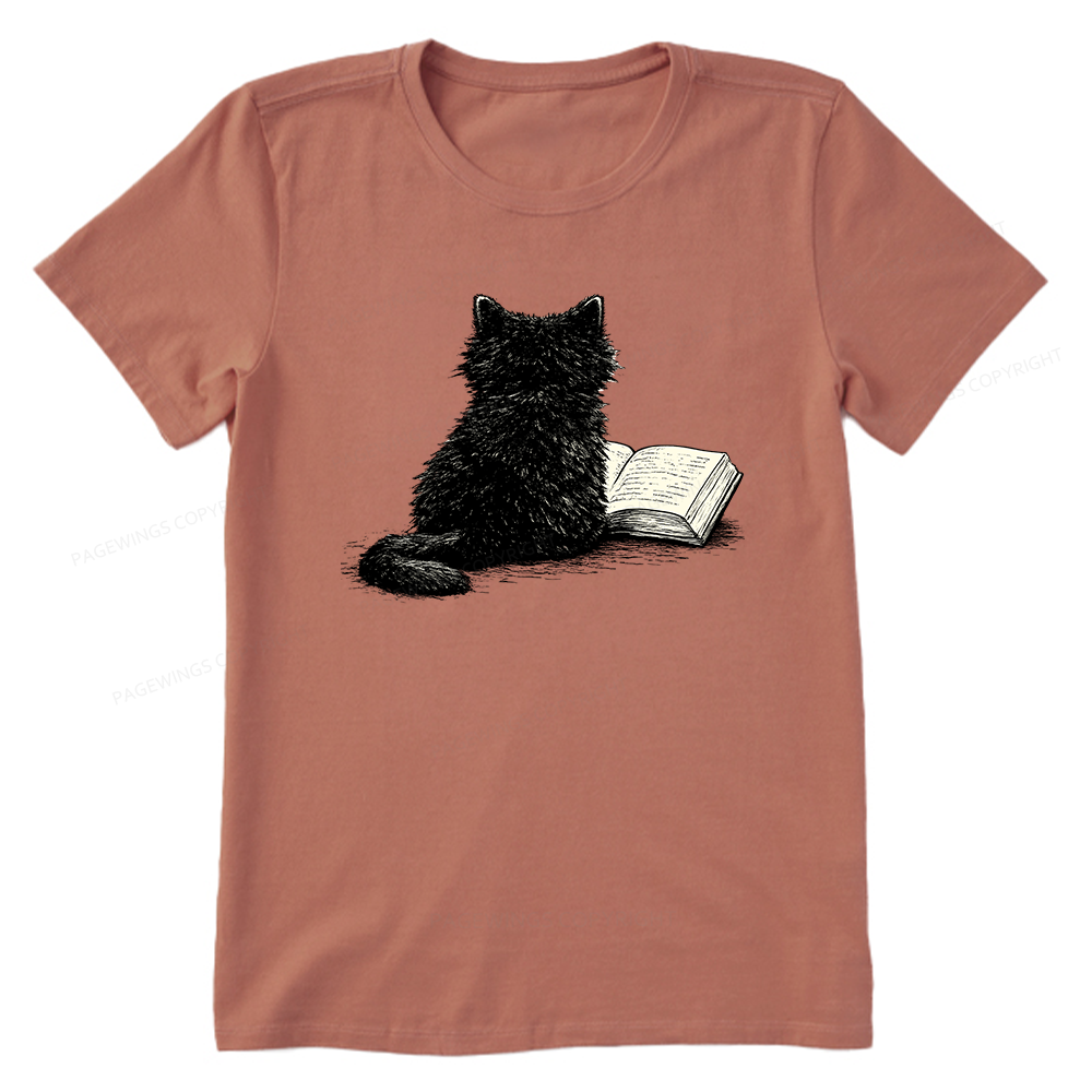 Pagewings Reading Cat Book Lover15363 Bookish Unisex Classic T-shirt