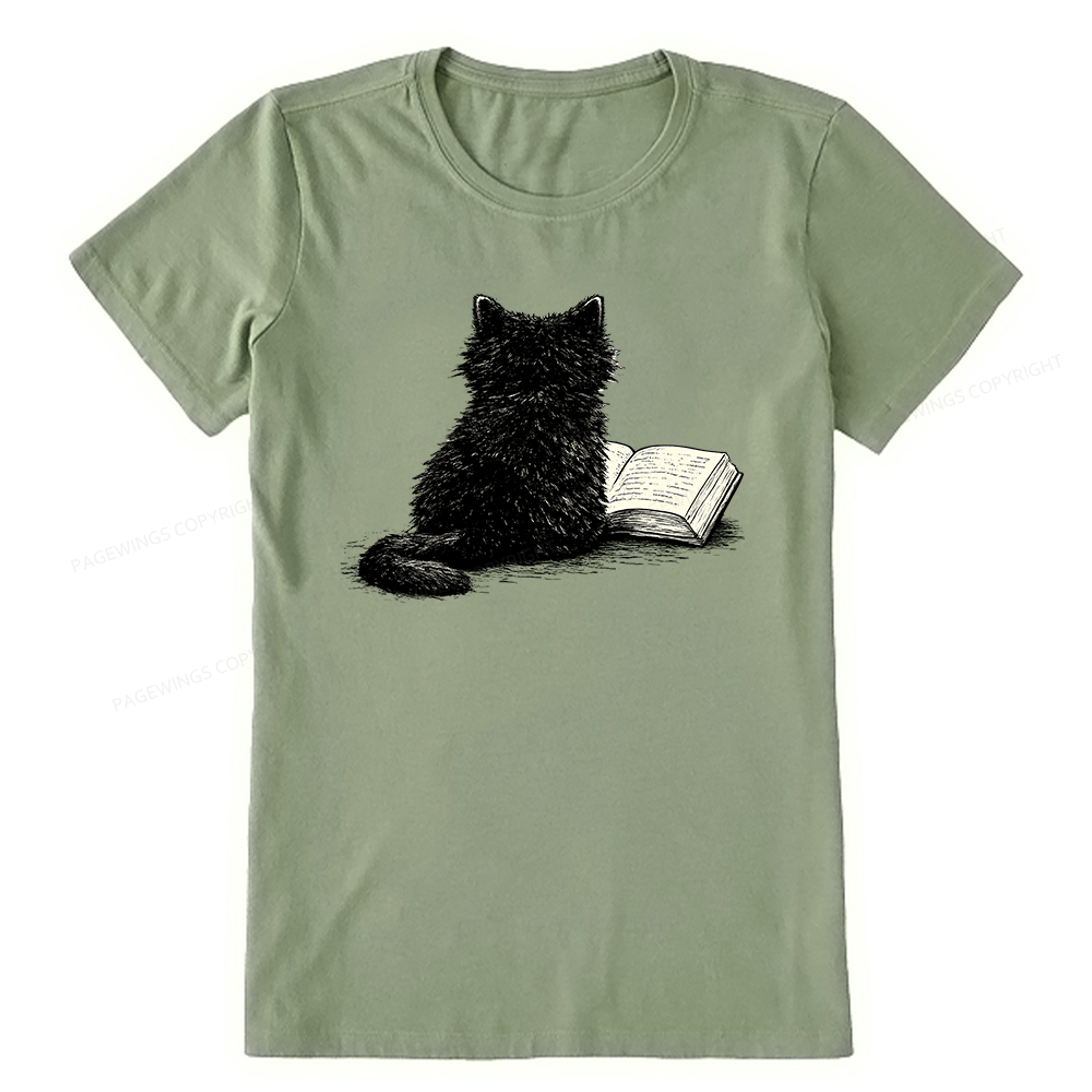 Pagewings Reading Cat Book Lover15363 Bookish Unisex Classic T-shirt