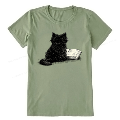 Pagewings Reading Cat Book Lover15363 Bookish Unisex Classic T-shirt