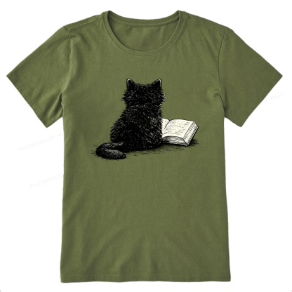 Pagewings Reading Cat Book Lover15363 Bookish Unisex Classic T-shirt