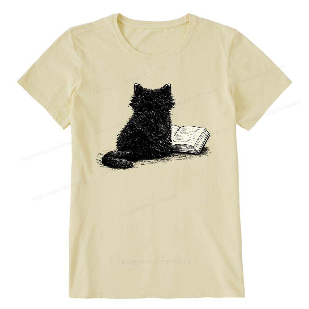Pagewings Reading Cat Book Lover15363 Bookish Unisex Classic T-shirt