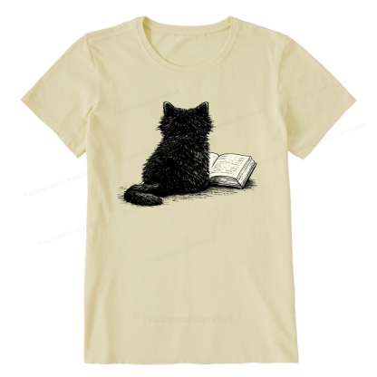 Pagewings Reading Cat Book Lover15363 Bookish Unisex Classic T-shirt