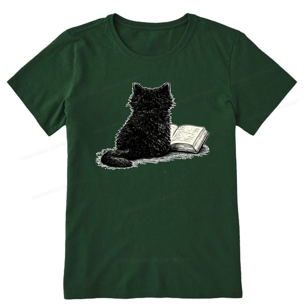 Pagewings Reading Cat Book Lover15363 Bookish Unisex Classic T-shirt