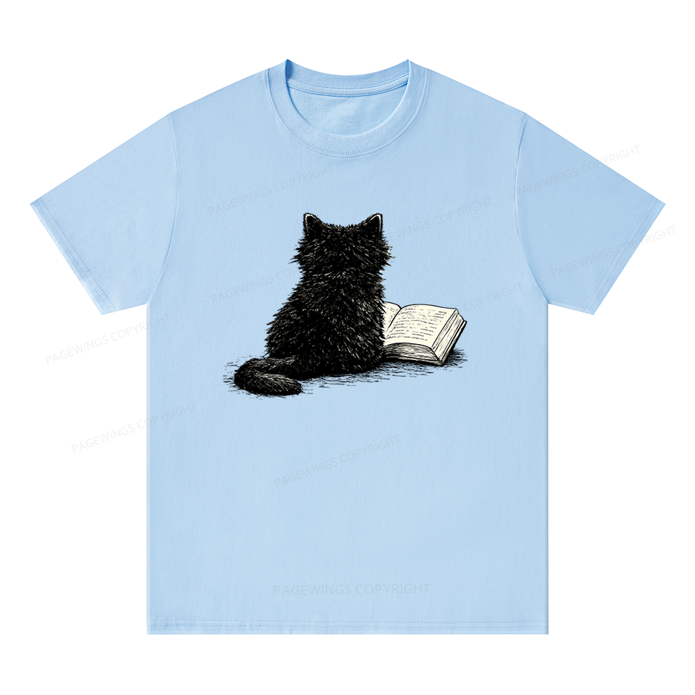 Pagewings Reading Cat Book Lover15363 Bookish Unisex Classic T-shirt