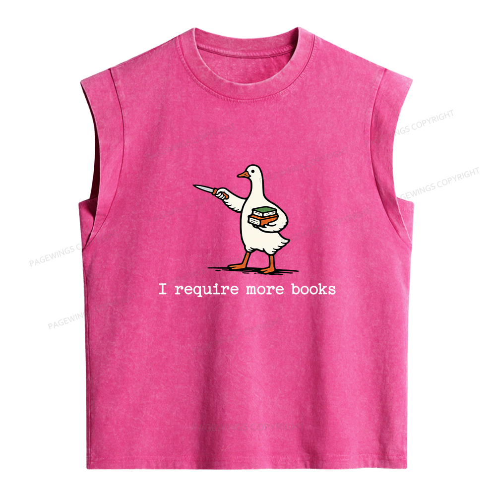 Pagewing Book Lover Silly Goose Women's Washed Tank Top