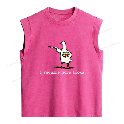 Pagewing Book Lover Silly Goose Women's Washed Tank Top