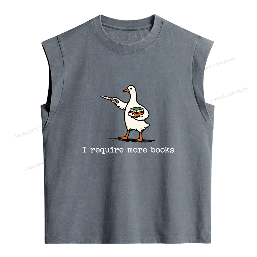 Pagewing Book Lover Silly Goose Women's Washed Tank Top