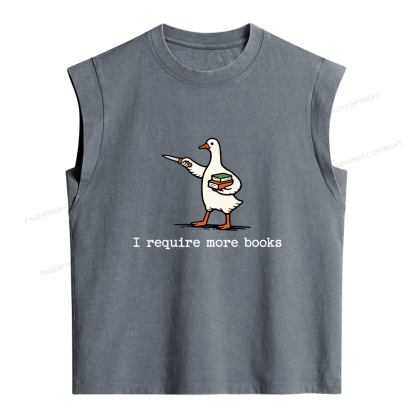 Pagewing Book Lover Silly Goose Women's Washed Tank Top