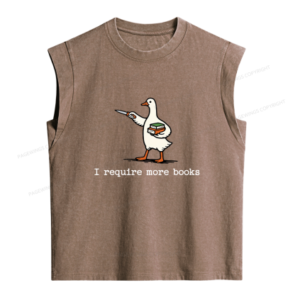 Pagewing Book Lover Silly Goose Women's Washed Tank Top