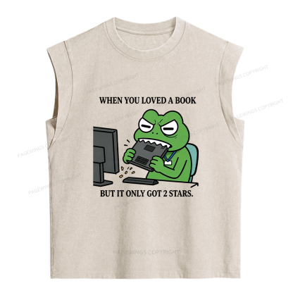 Pagewing When You Loved A Book But It Only Got 2 Stars. Women's Washed Tank Top