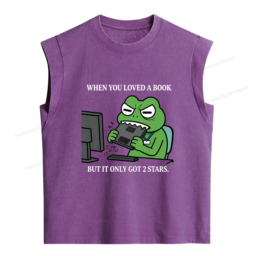 Pagewing When You Loved A Book But It Only Got 2 Stars. Women's Washed Tank Top