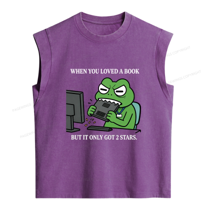 Pagewing When You Loved A Book But It Only Got 2 Stars. Women's Washed Tank Top