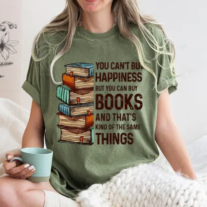 Pagewings You Can't Buy Happiness But You Can Buy Books Unisex Washed T-shirt