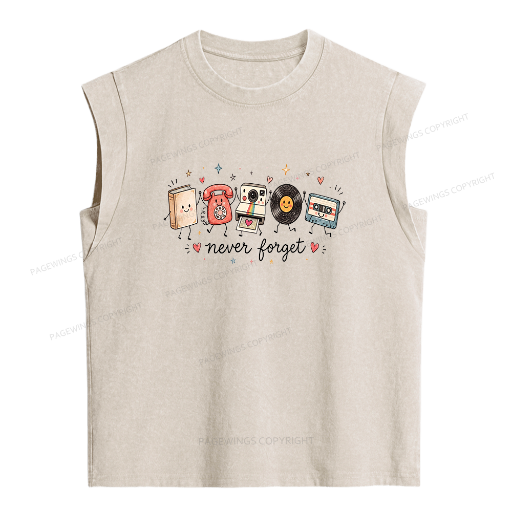 Pagewing Never Forget Women's Washed Tank Top