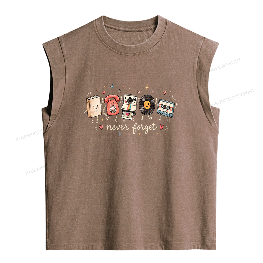 Pagewing Never Forget Women's Washed Tank Top