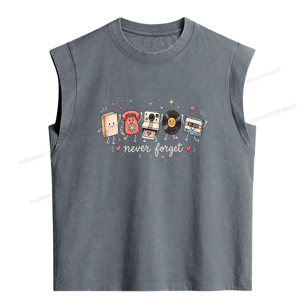 Pagewing Never Forget Women's Washed Tank Top