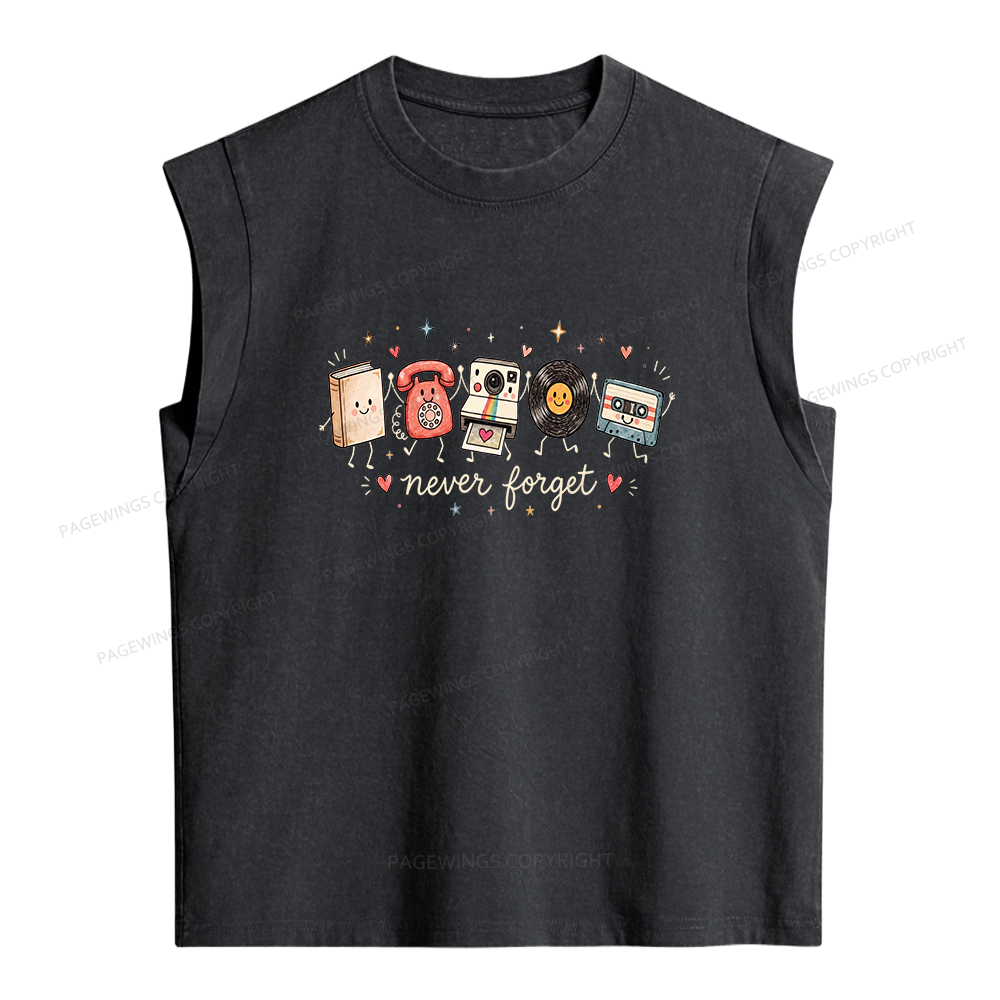 Pagewing Never Forget Women's Washed Tank Top
