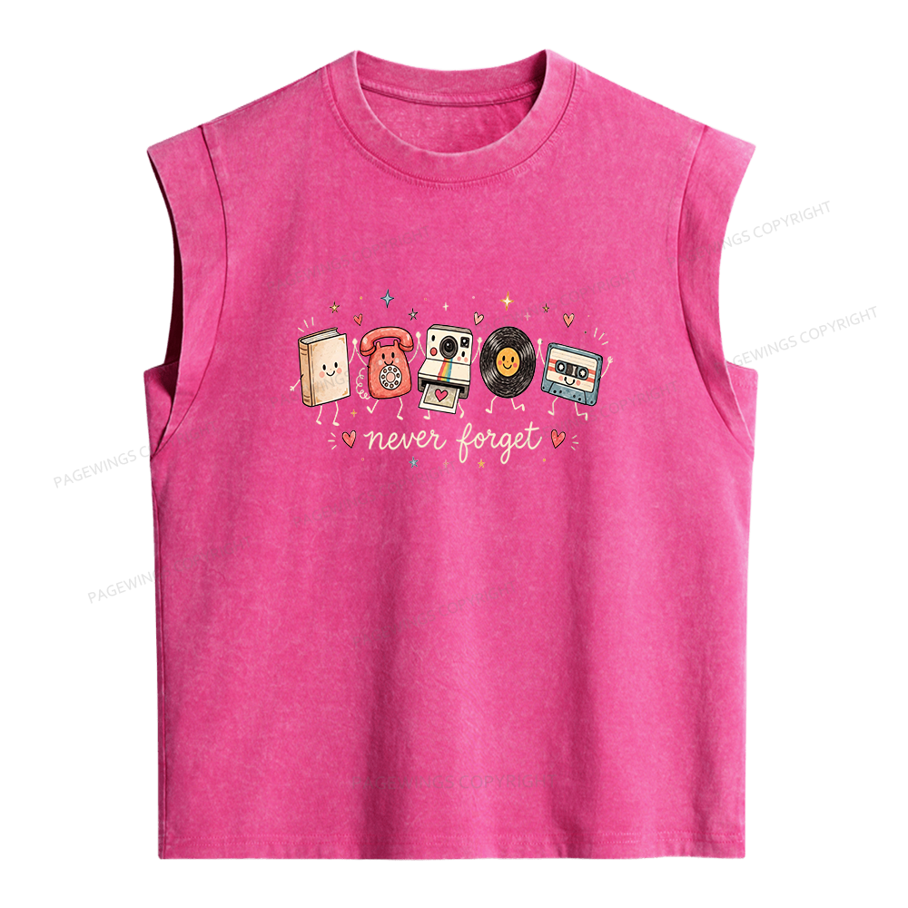 Pagewing Never Forget Women's Washed Tank Top