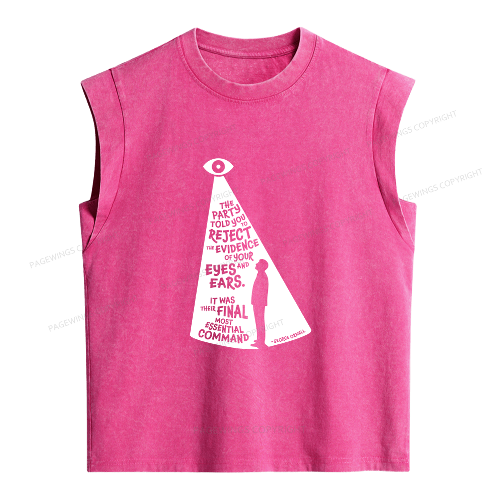 Pagewing The Party Told You Women's Washed Tank Top