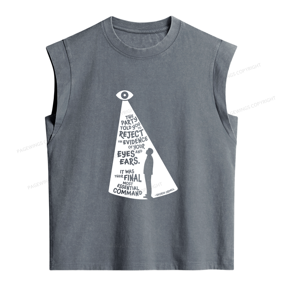 Pagewing The Party Told You Women's Washed Tank Top