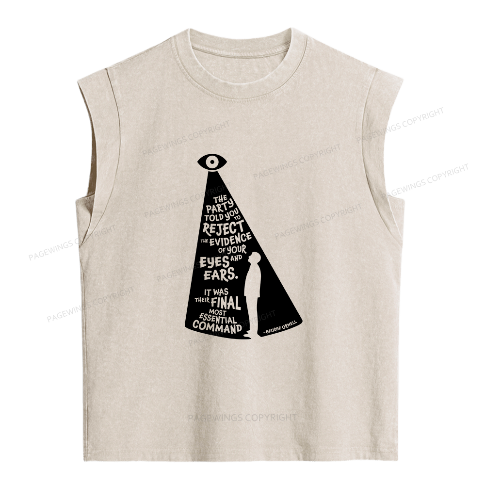 Pagewing The Party Told You Women's Washed Tank Top