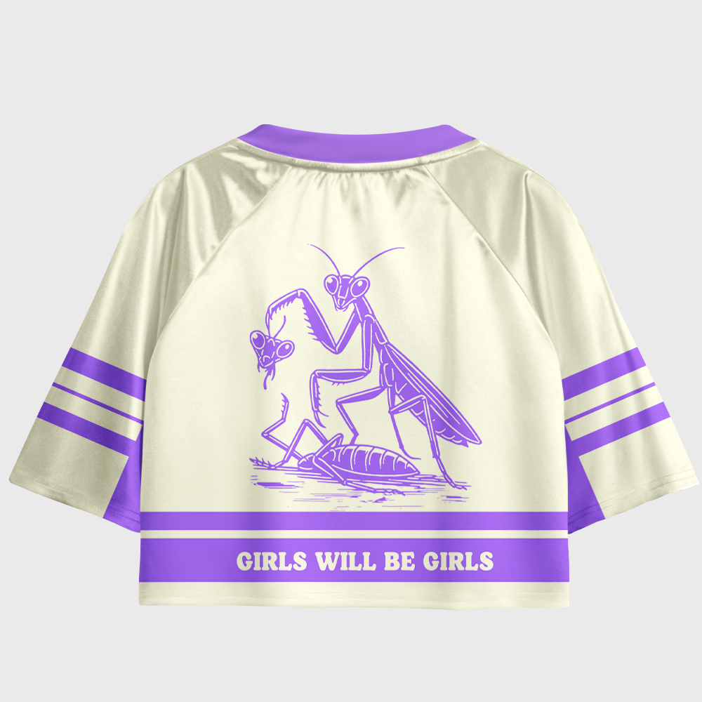 Pagewings Girls Will Be Girls Women's Cropped Jersey
