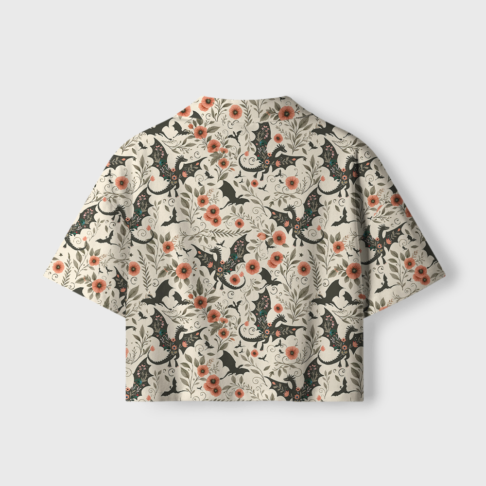 Pagewings Fantasy Books Dragons Women's Camp Shirt