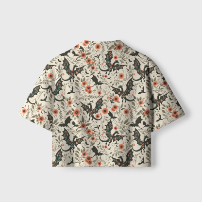 Pagewings Fantasy Books Dragons Women's Camp Shirt