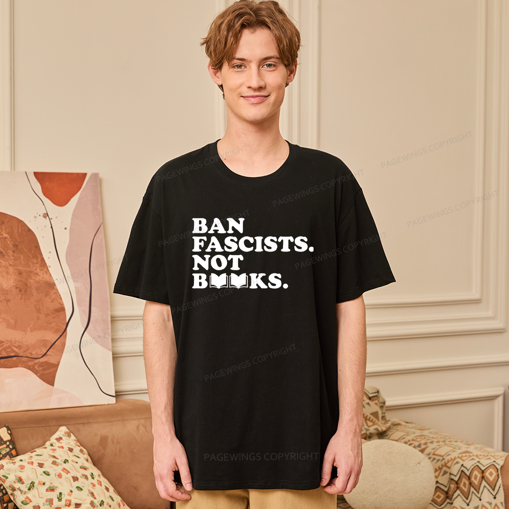 Pagewing Ban Fascists Not Books16176 Bookish Unisex Classic T-shirt