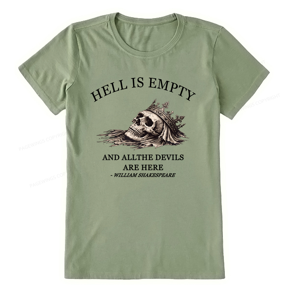 Pagewing Hell Is Empty And All The Devils Are Her16170 Bookish Unisex Classic T-shirt