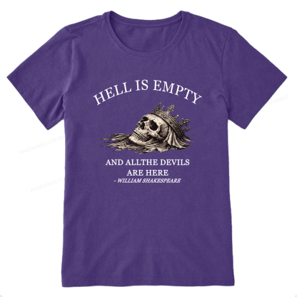 Pagewing Hell Is Empty And All The Devils Are Her16170 Bookish Unisex Classic T-shirt