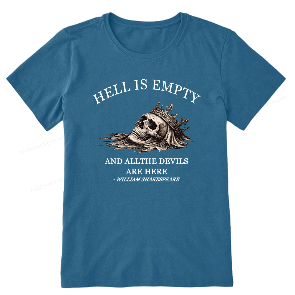 Pagewing Hell Is Empty And All The Devils Are Her16170 Bookish Unisex Classic T-shirt