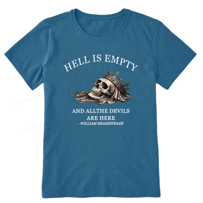 Pagewing Hell Is Empty And All The Devils Are Her16170 Bookish Unisex Classic T-shirt