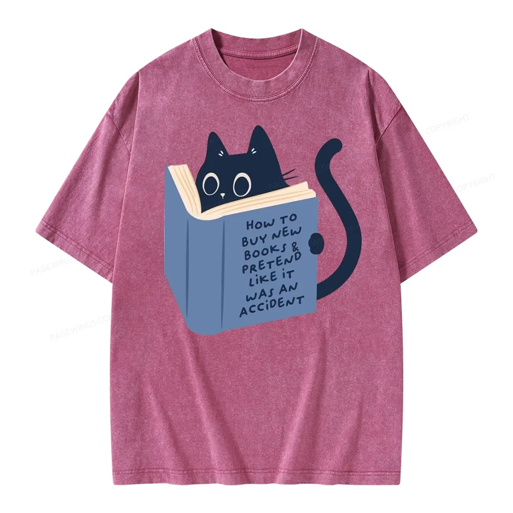 Pagewings How To Buy New Books Unisex Washed T-shirt