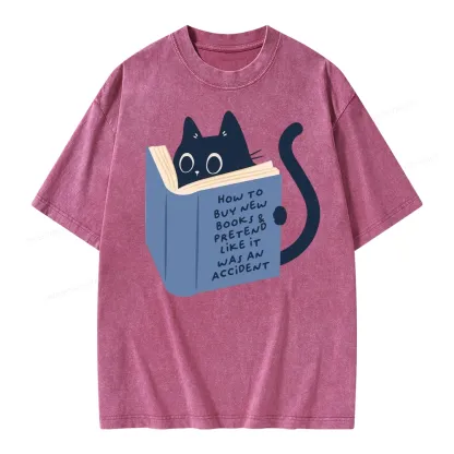 Pagewings How To Buy New Books Unisex Washed T-shirt